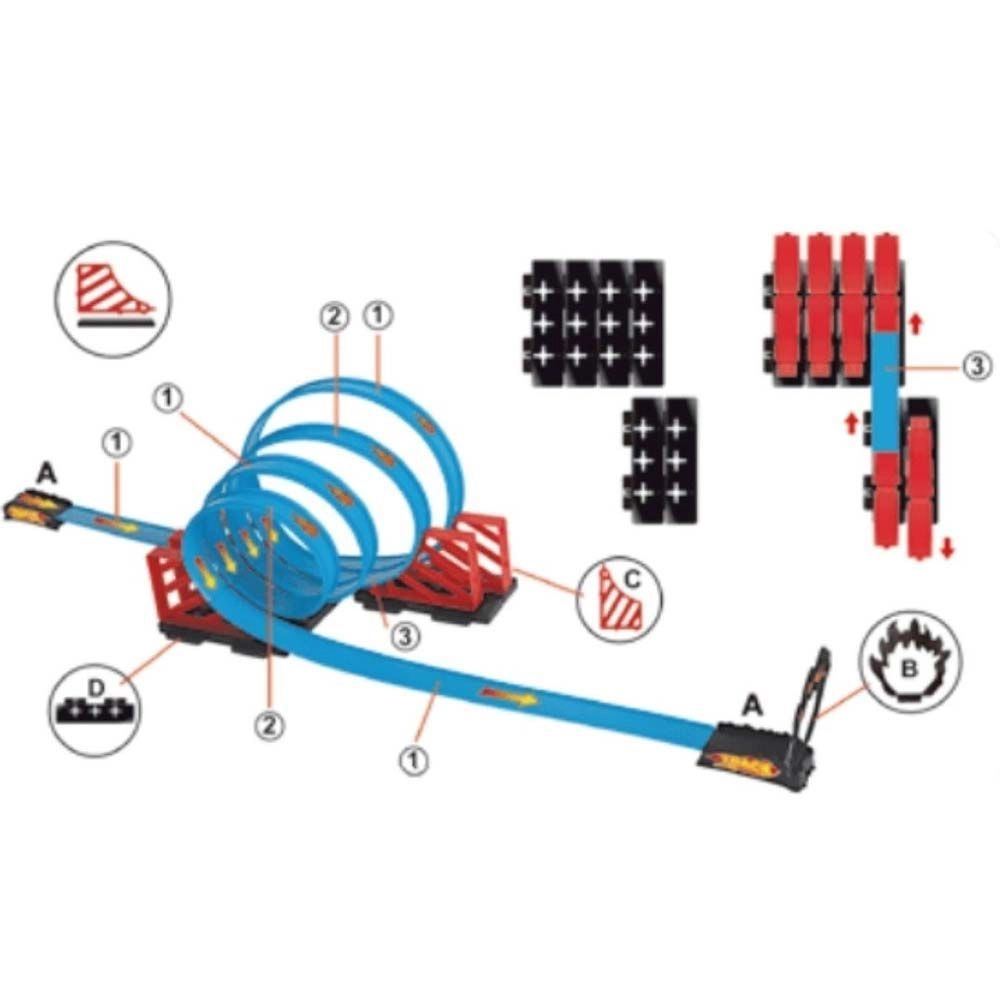 Pista de Corrida Multikids Br1019 Extreme Action Track Set 360º 24