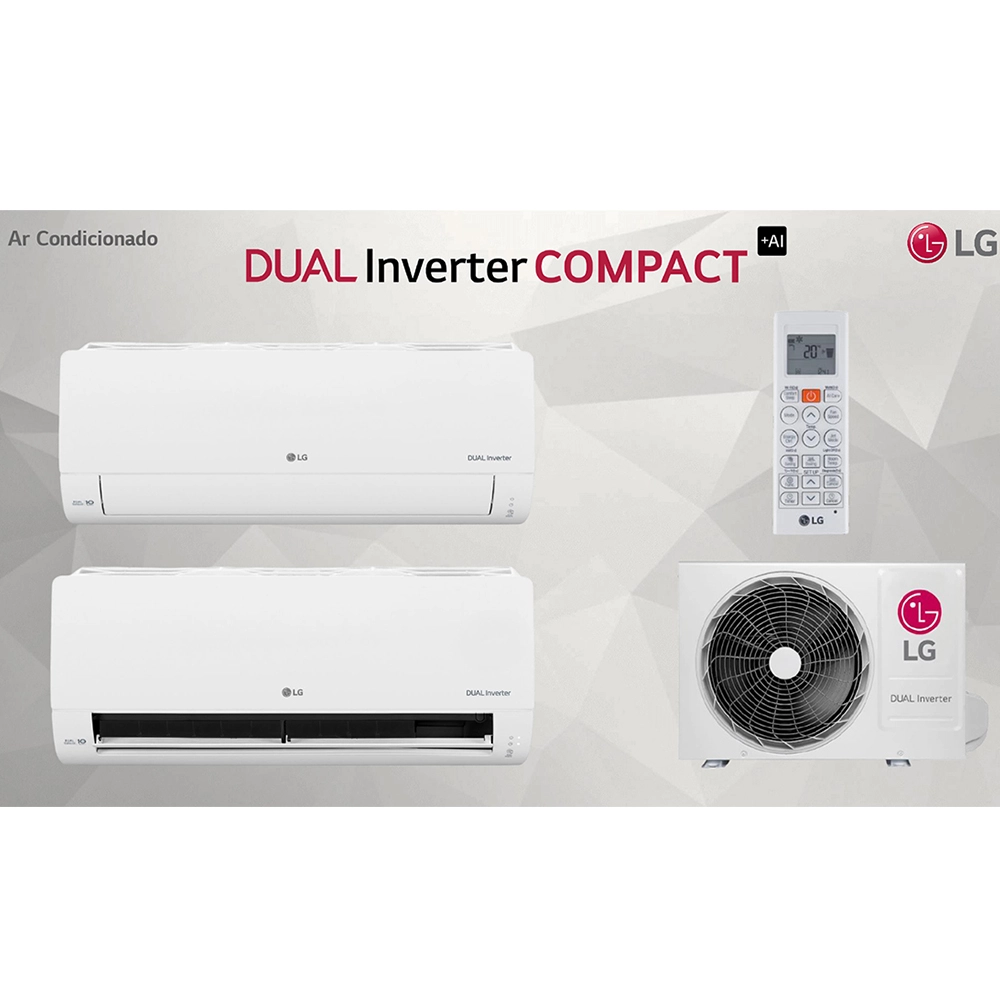 Ar Condicionado Lg S3-q09 Dual Inverter Compact +ai 9.000 Btu Frio Branco 220v