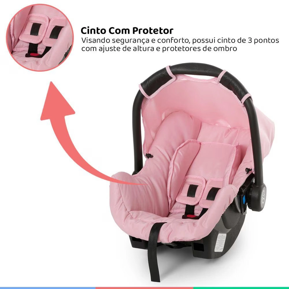 Bebê Conforto Galzerano Grid 8184 de 0 até 13 Kg Rosa