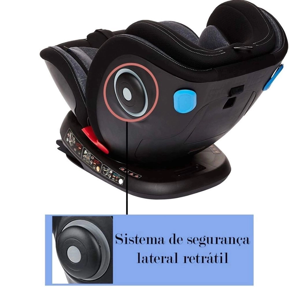 Cadeira para Auto Chicco Seat4fix Ombra 0 a 36 Kg com Isofix Cinza com Preto