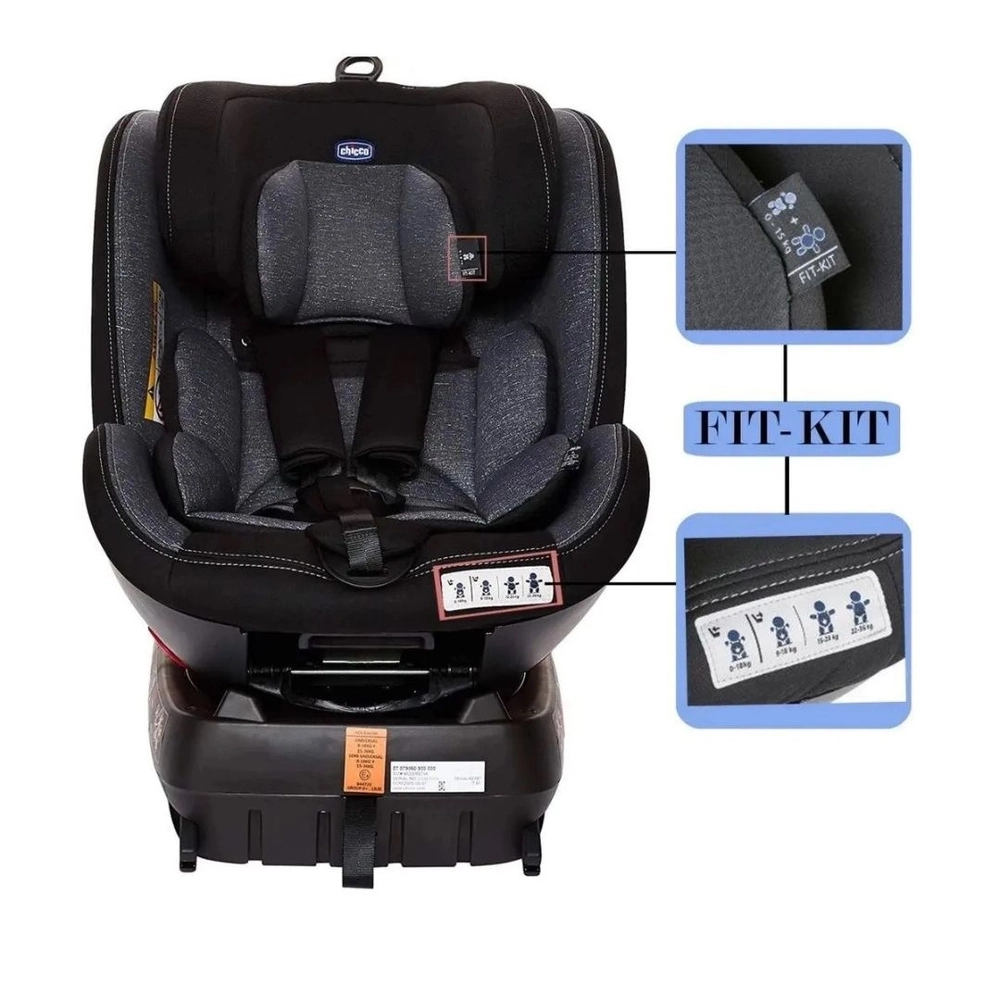 Cadeira para Auto Chicco Seat4fix Ombra 0 a 36 Kg com Isofix Cinza com Preto