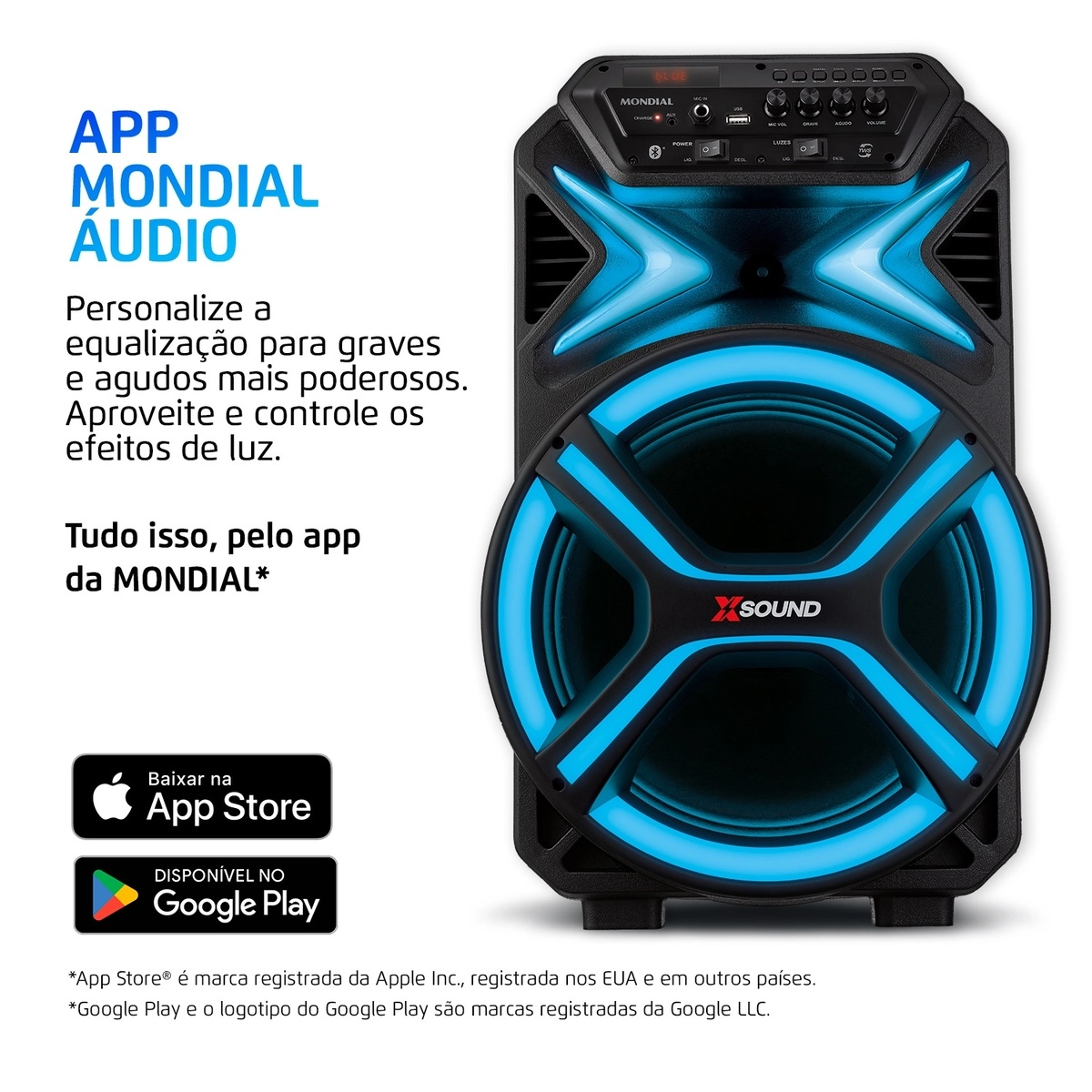 Caixa de Som Amplificada Mondial Cm-550-l 550w Rms Preto Bivolt