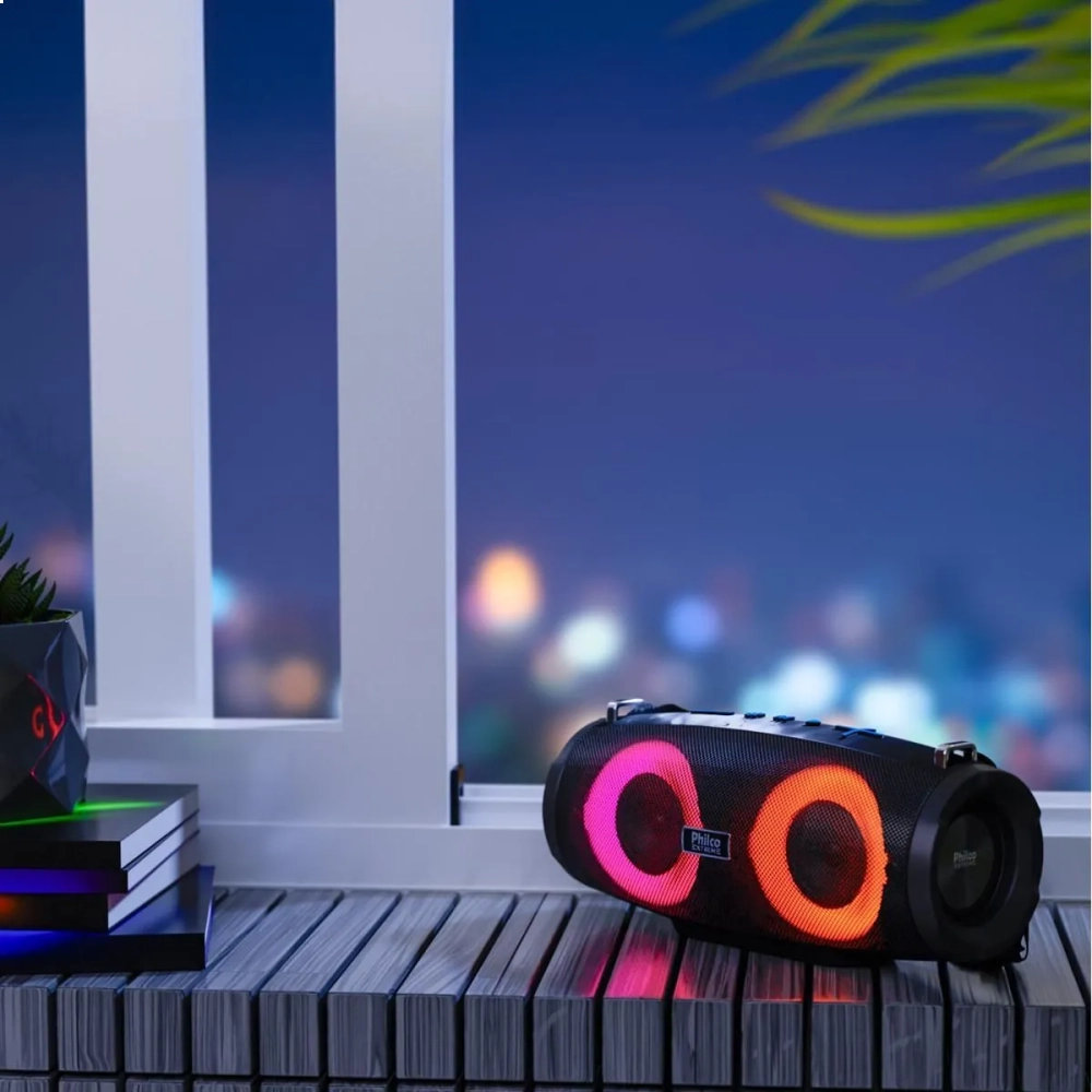 Caixa de Som Philco PBS45BT Speaker Extreme 40w Bluetooth Bivolt Preta