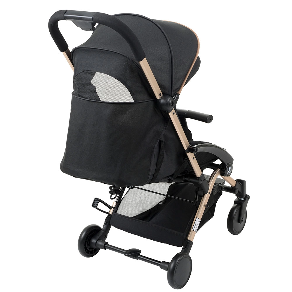Carrinho de Bebê Burigotto Up Dobrável para Passeio até 15kg Preto e Cobre