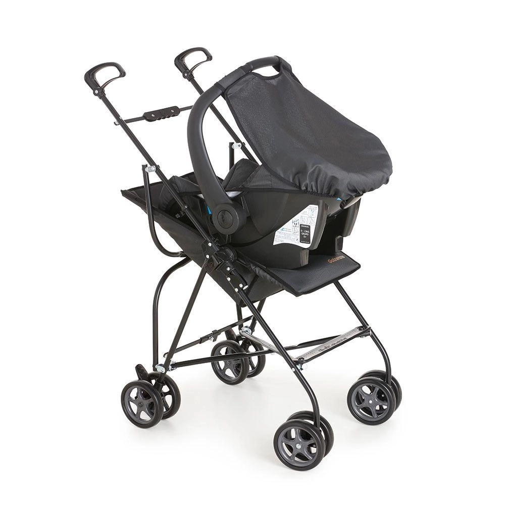 Carrinho de Bebê Capri Travel System Galzerano Onix com Bebê Conforto Caramelo