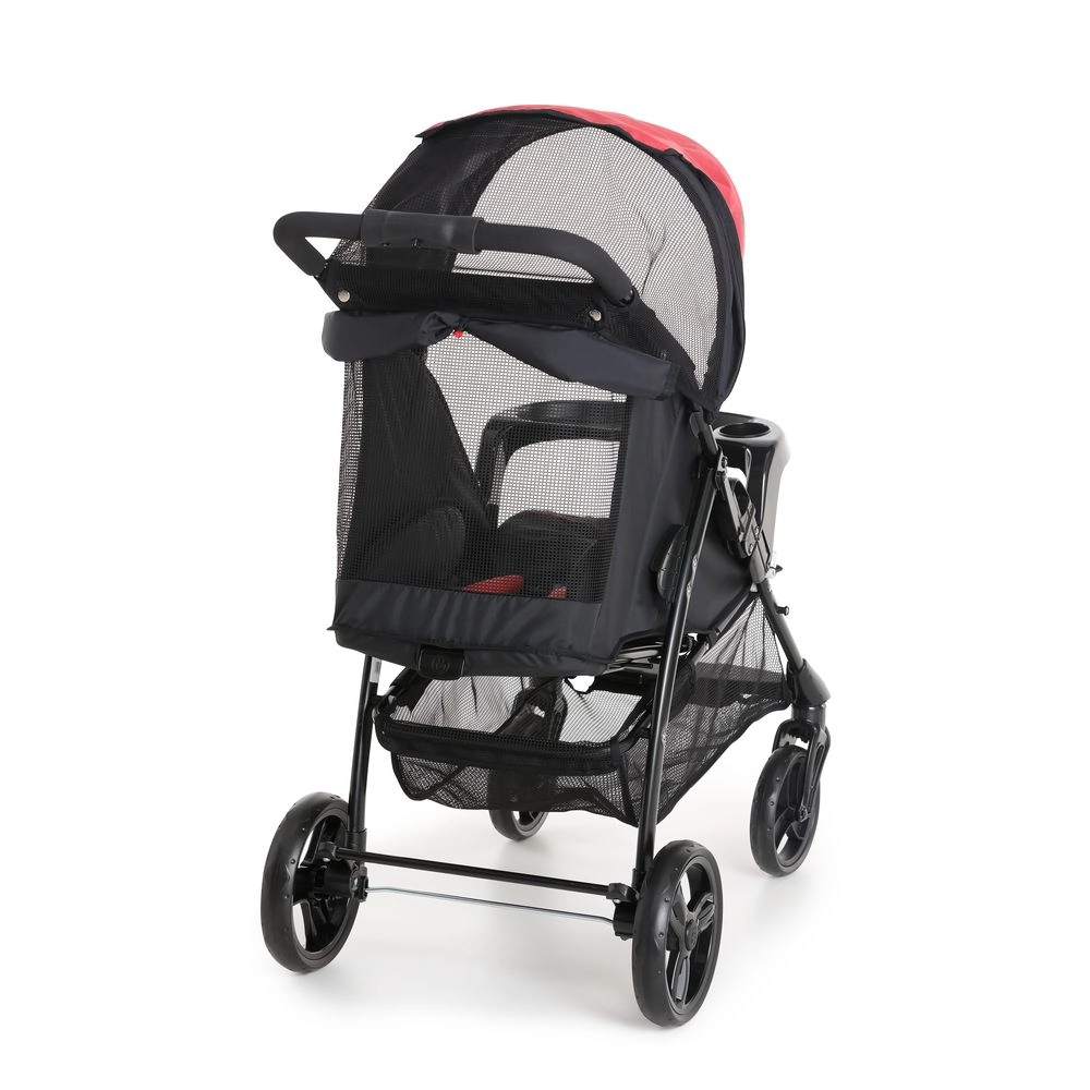 Carrinho de Bebê Galzerano San Remo de 0 Meses até 15 Kg Preto e Vermelho 
