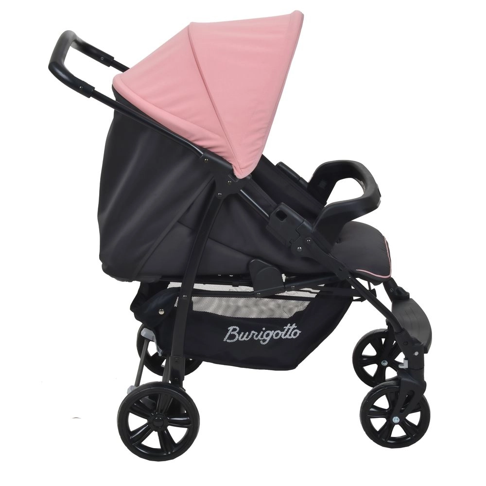 Carrinho de Bebê para Passeio Burigotto Ecco de 0 até 15 Kg Cinza com Rosa