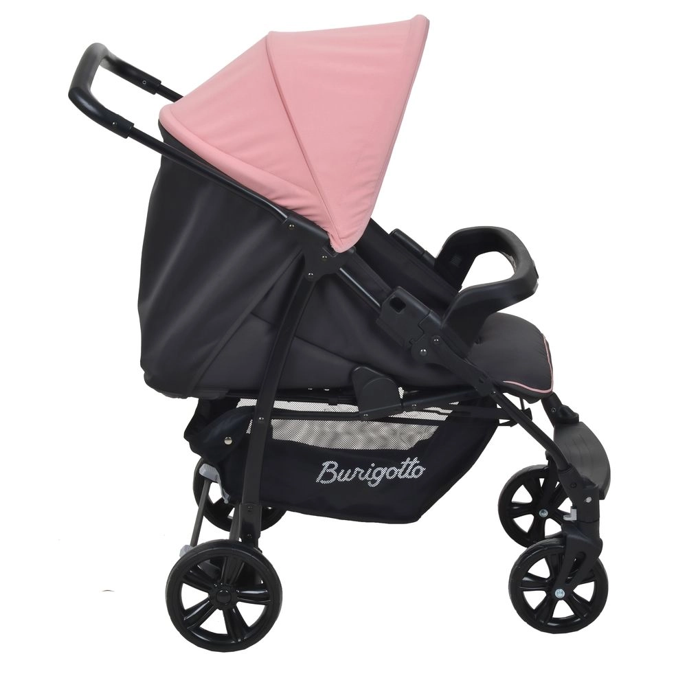 Carrinho de Bebê para Passeio Burigotto Ecco de 0 até 15 Kg Cinza com Rosa