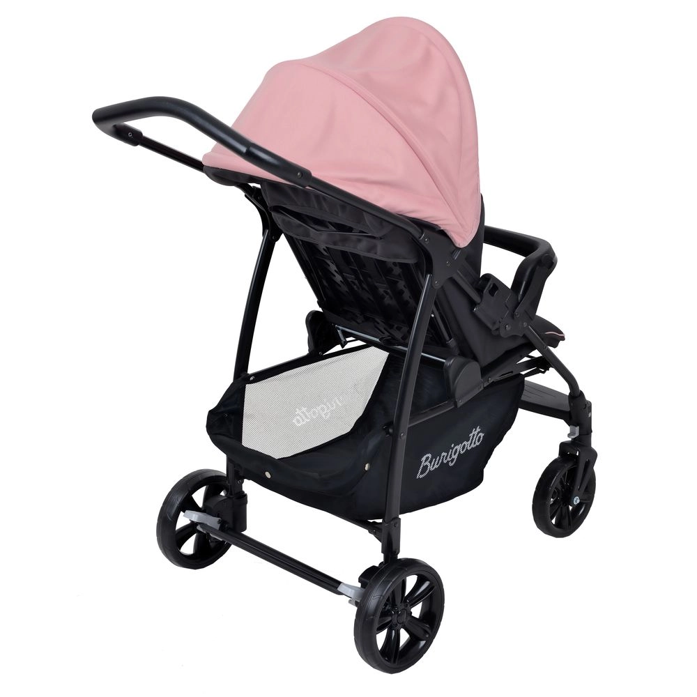 Carrinho de Bebê para Passeio Burigotto Ecco de 0 até 15 Kg Cinza com Rosa