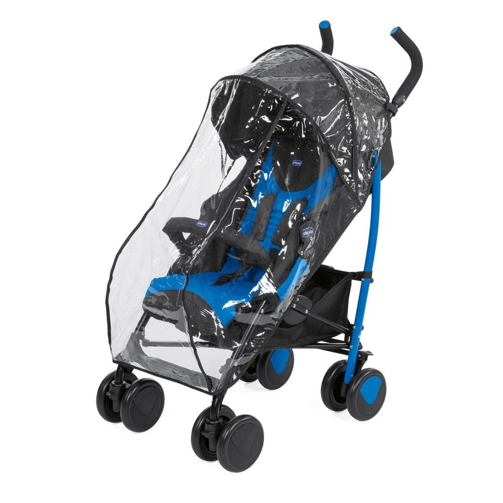 Carrinho de Bebê para Passeio Chicco Echo com Bumper Bar Mr Blue de 0 Meses até 15kg Preto com Azul