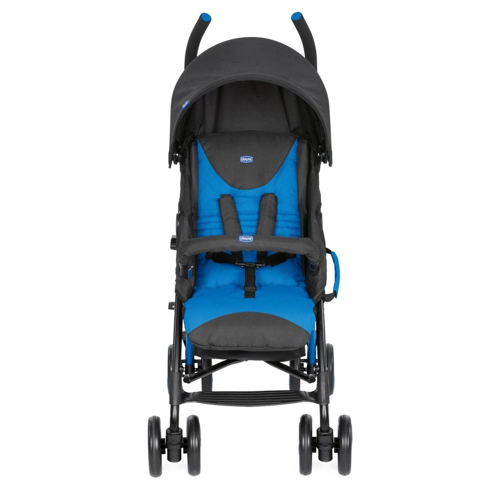Carrinho de Bebê para Passeio Chicco Echo com Bumper Bar Mr Blue de 0 Meses até 15kg Preto com Azul