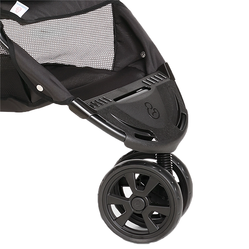 Carrinho de Bebê para Passeio Galzerano Cross Trail 1450 de 0 Meses até 15kg Cinza e Preto
