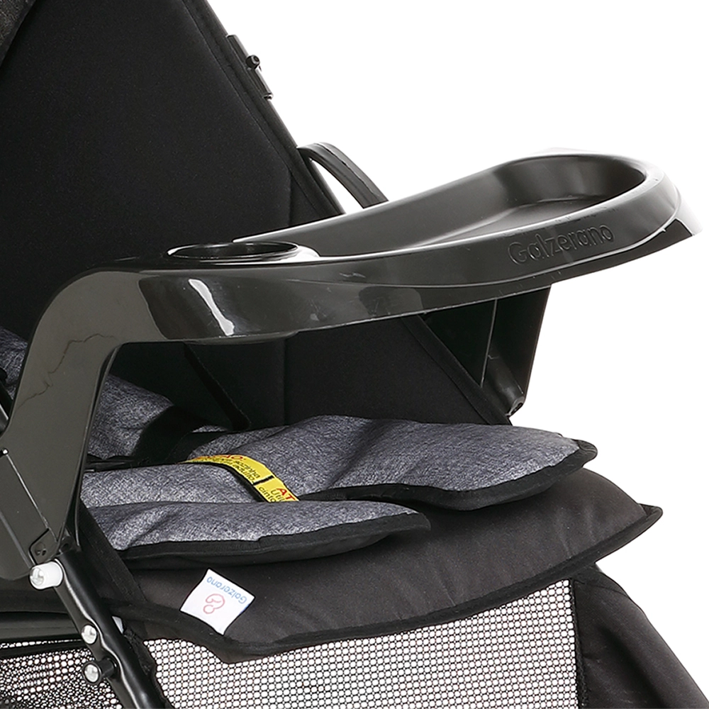 Carrinho de Bebê para Passeio Galzerano Cross Trail 1450 de 0 Meses até 15kg Cinza e Preto