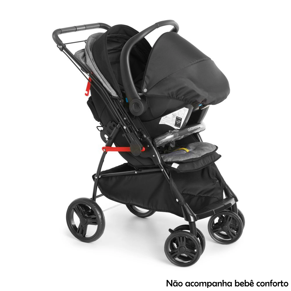 Carrinho de Bebê para Passeio Galzerano Maranello Ii 1381 Preto e Cinza