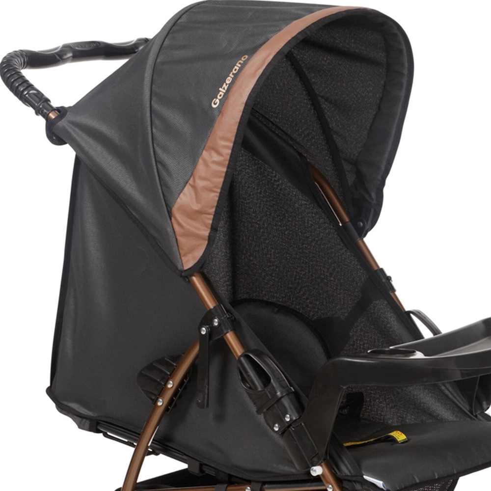 Carrinho de Bebê para Passeio Galzerano Romano 1035 de 0 Meses até 15kg Preto com Cobre