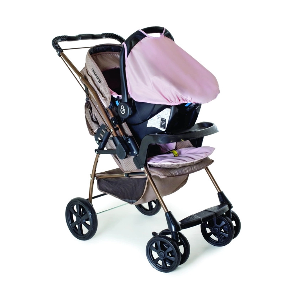Carrinho Milano Rev LI Travel System Cappuccino Rosa