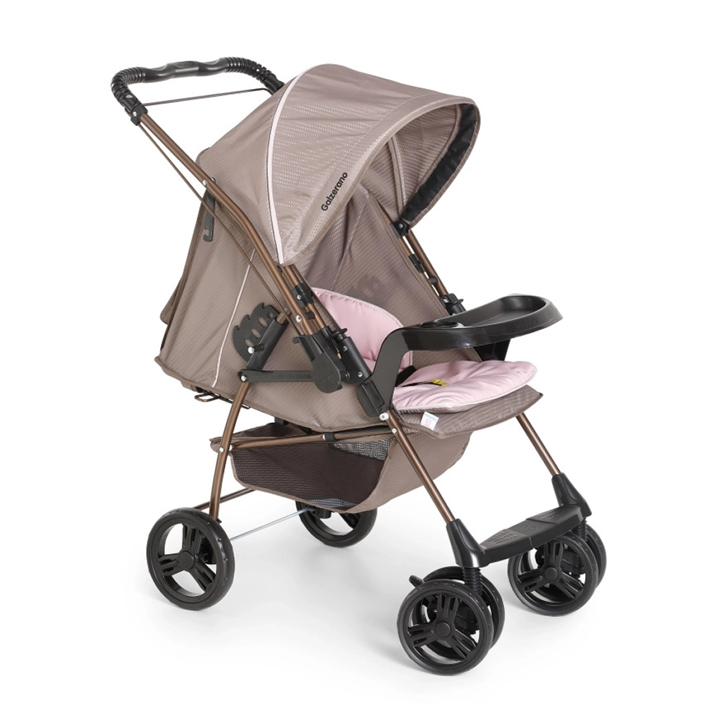 Carrinho Milano Rev LI Travel System Cappuccino Rosa