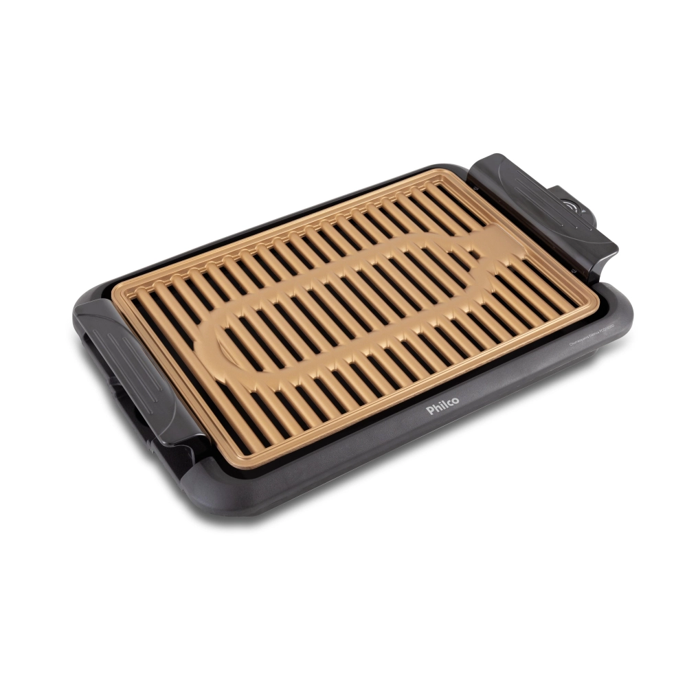 Churrasqueira Elétrica Philco Pcq1200d 1200w Preta com Dourado 220v