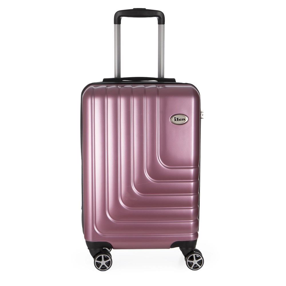 Conjunto de Malas de Viagem Abs Expansível Ika Flex Cadeado Tsa Rodas Duplas 3pcs P/M/G Rosê
