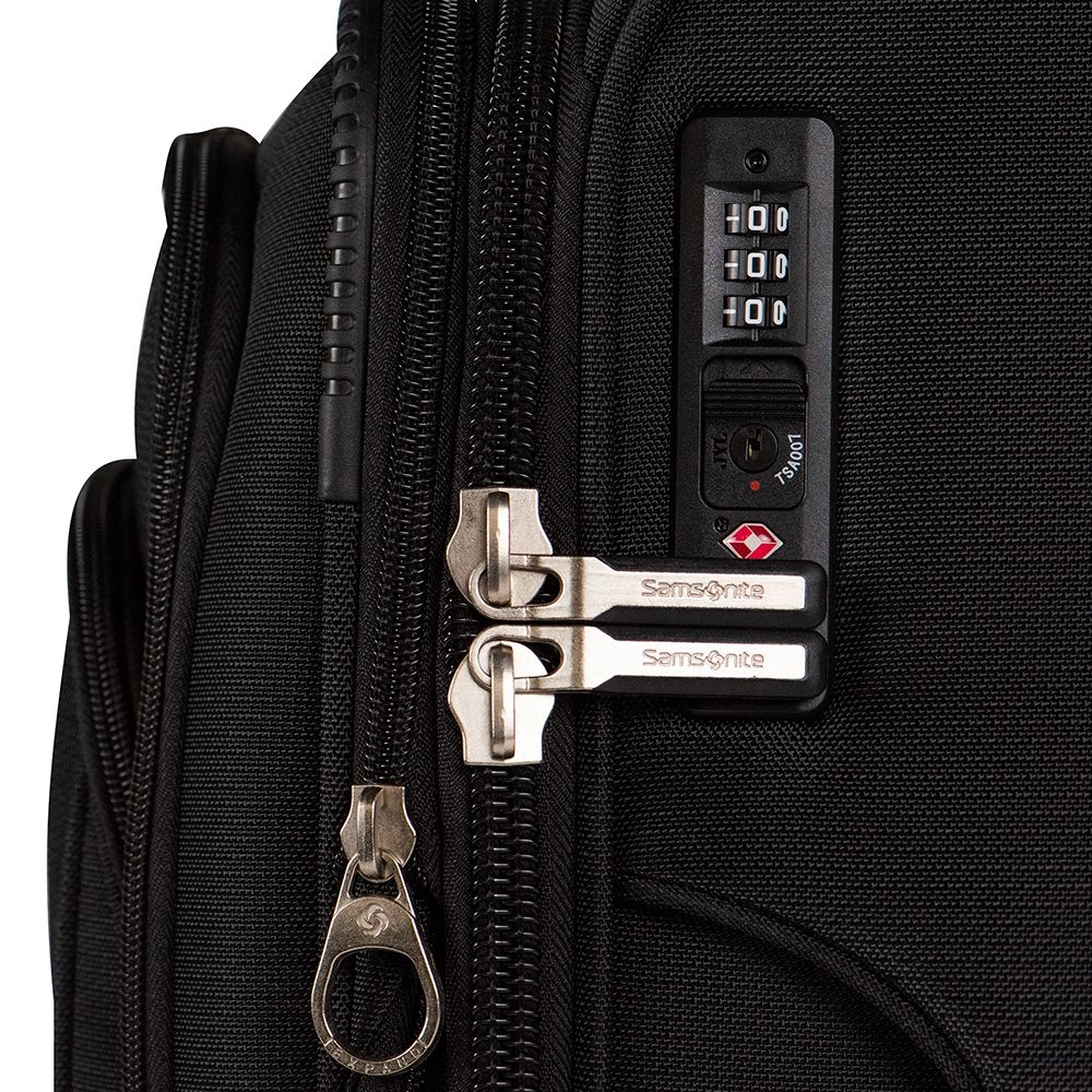 Conjunto de Malas de Viagem em Poliester Samsonite Kick Air Tsa e Rodas Duplas 3pcs P/m/g Preto