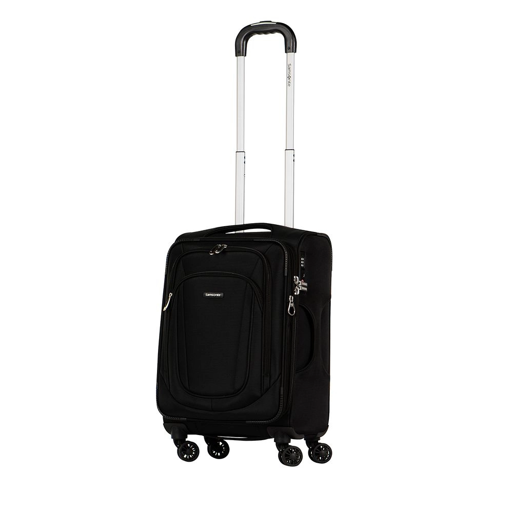 Conjunto de Malas de Viagem em Poliester Samsonite Kick Air Tsa e Rodas Duplas 3pcs P/m/g Preto