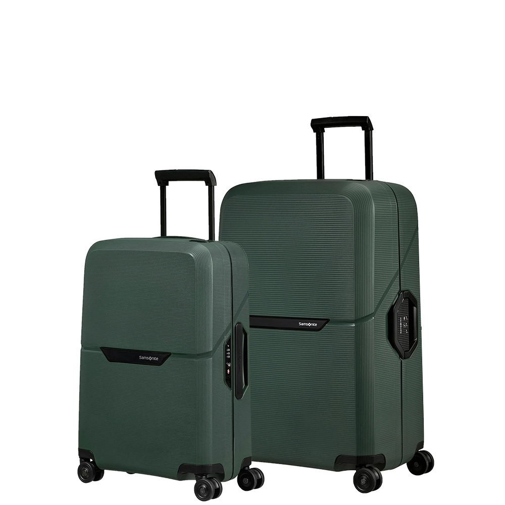 Conjunto de Malas Magnum Eco Samsonite Polipropileno Cadeado Tsa e Rodas Duplas 2 Pçs P/M Verde