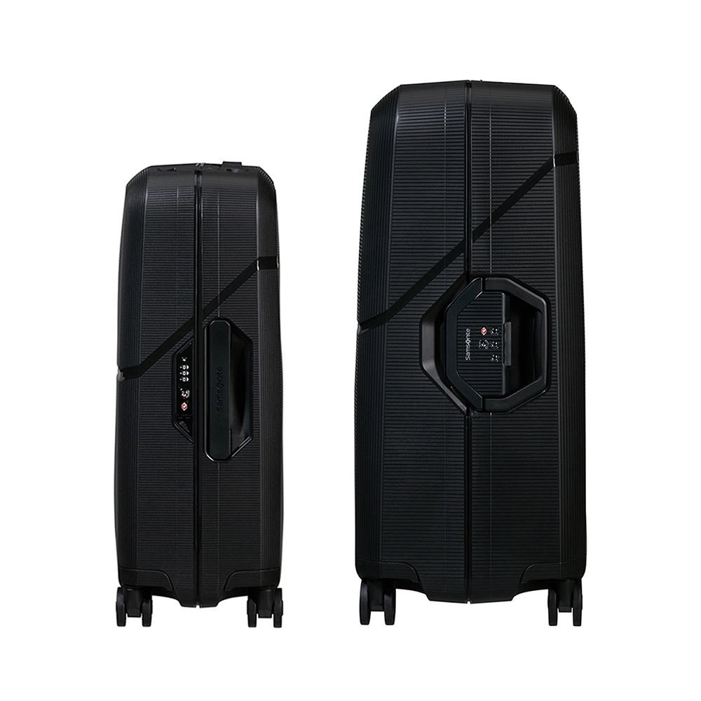 Conjunto de Malas Magnum Eco Samsonite Polipropileno Cadeado Tsa e Rodas Duplas 2 Peças P/M Preto