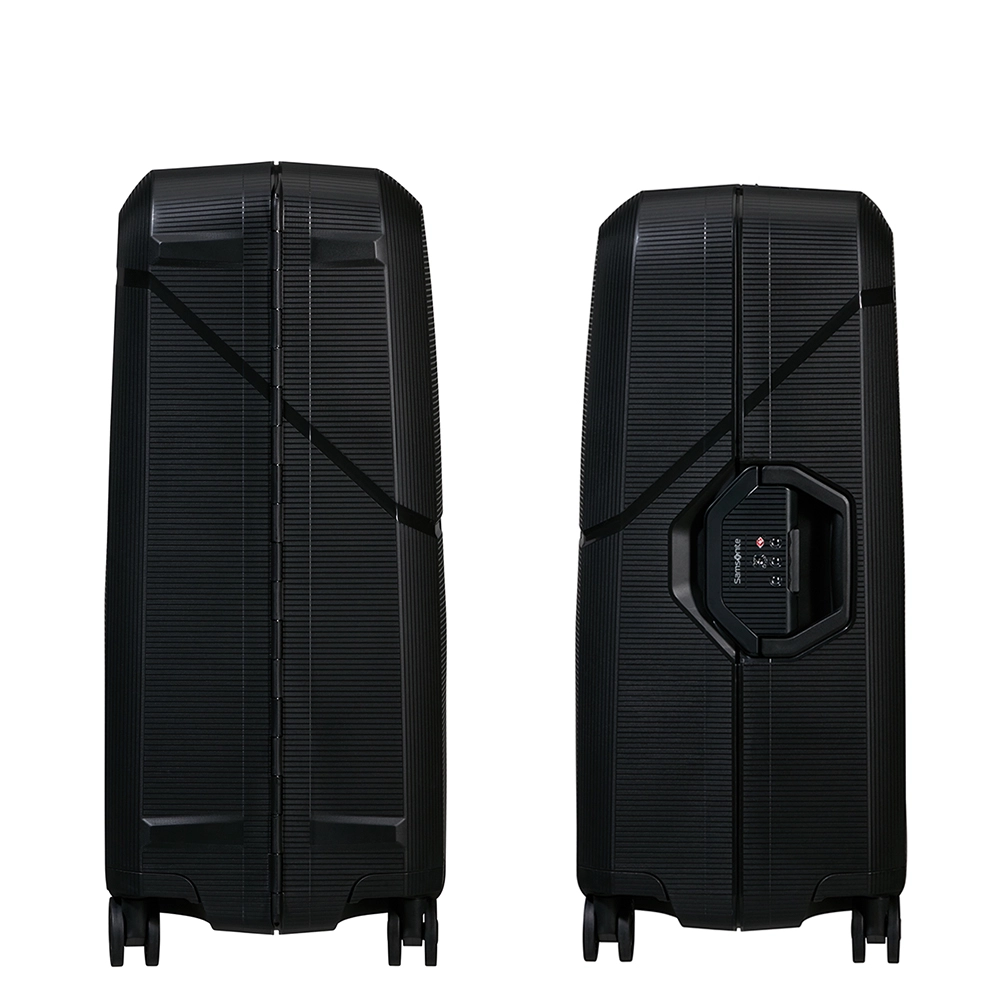 Conjunto de Malas Magnum Eco Samsonite Polipropileno Cadeado Tsa e Rodas Duplas 3 Pçs P/M/G Preto
