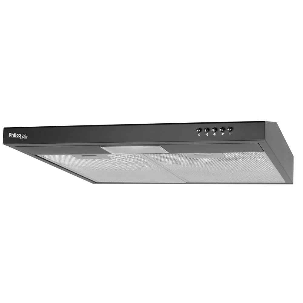 Depurador e Exaustor Philco Pdr60p Slim 60 Cm 3 Velocidades Preto 220v