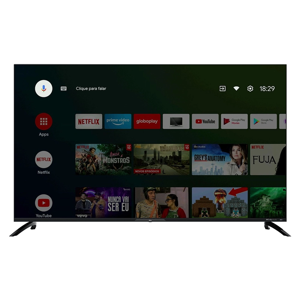 Smart Tv 55" Fast Philco PTV55G7EAGCPBL 4k Led Dolby Audio Preto