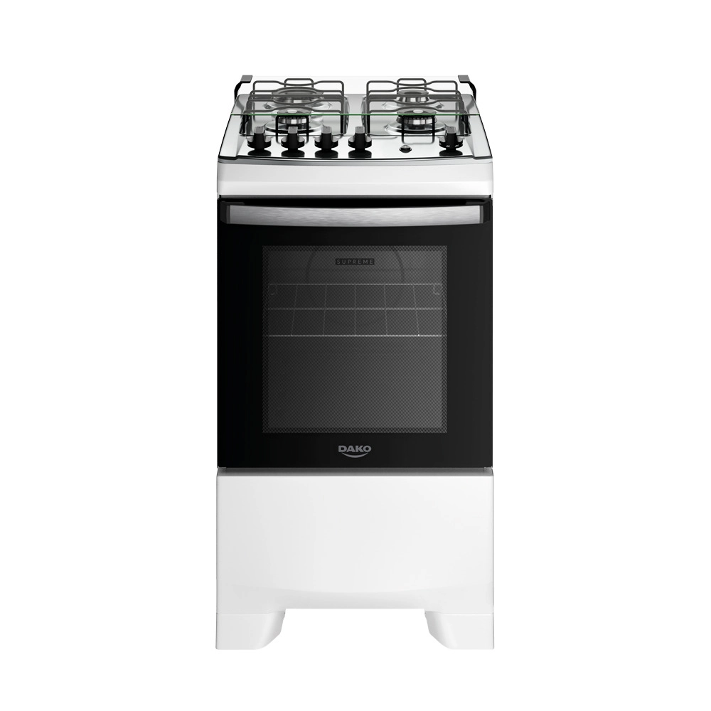 Fogão Dako Supreme Glass 4 Bocas a Gás Acendimento Automatico Branco Bivolt