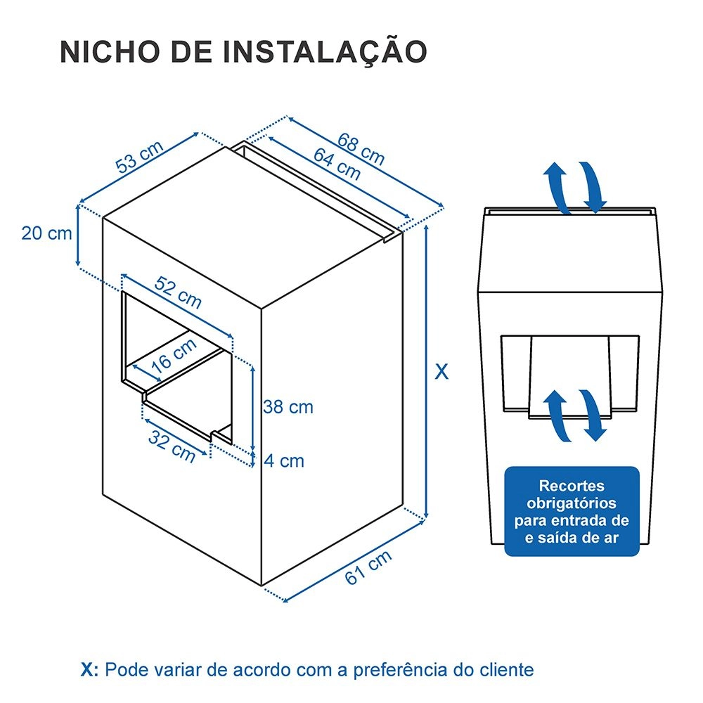 Forno de Embutir Elétrico Venax Grand Gourmet 45l Inox 220v