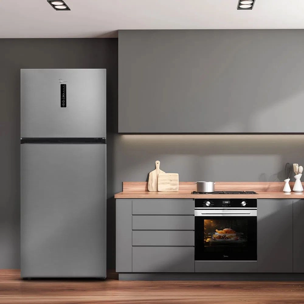 Geladeira Frost Free Midea MD-RT645MTA461 Duplex 463l Slim Cor Inox 127v