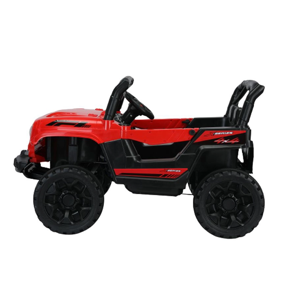 Jipe Infantil Carro Elétrico 12v Bang Toys com 2 Motores e Controle Remoto Vermelho