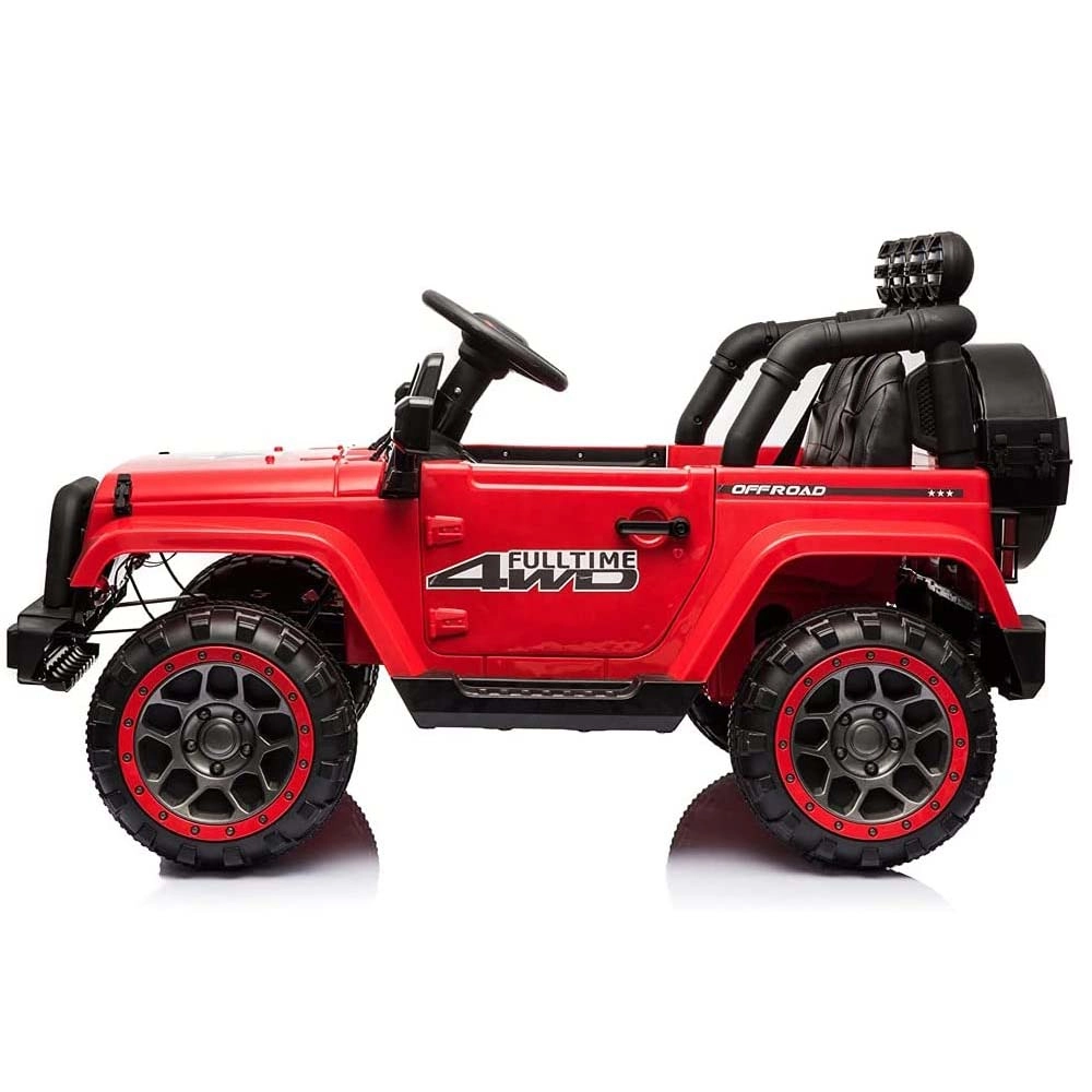 Jipe Infantil Carro Elétrico Bang Toys 12v com 2 Motores e Controle Remoto Vermelho
