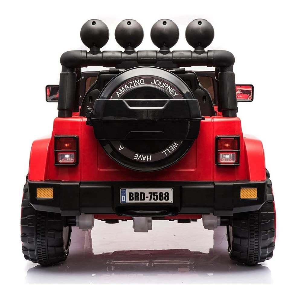Jipe Infantil Carro Elétrico Bang Toys 12v com 2 Motores e Controle Remoto Vermelho