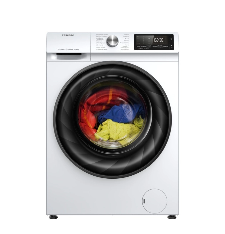 Lava e Seca  Hisense WD5Q13 13kg Seca 8kg Branca 