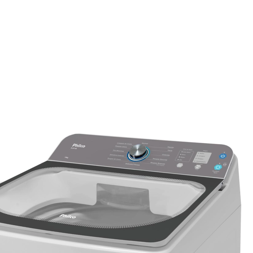 Máquina de Lavar Philco Plr14a 14kg 12 Tipos de Lavagem Branca
