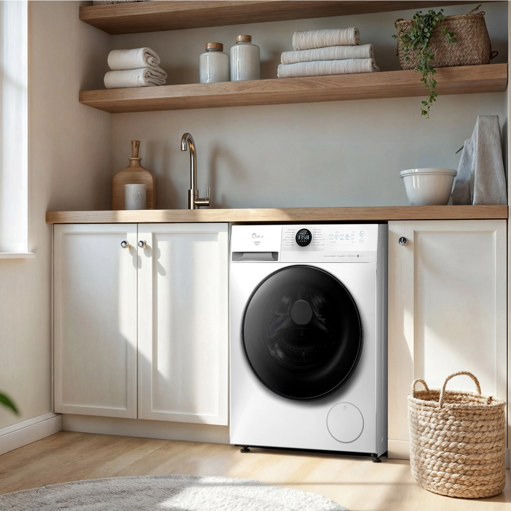 Máquina de Lavar Roupas Midea 11kg Slim Healthguard Wi-fi Conectada Smarthome Inverter Branca