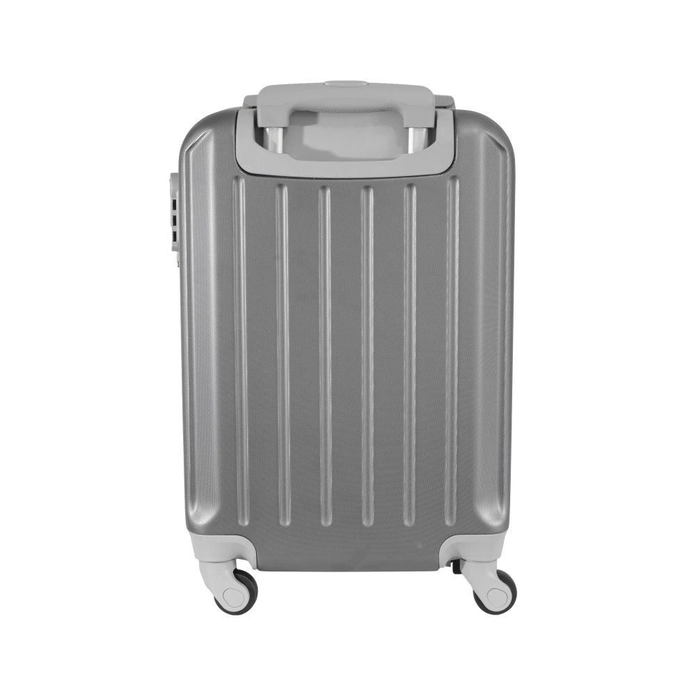 Mala de Bordo Abs para Viagem Ika Scorpion Cadeado Embutido Rodas Giro 360º Cinza
