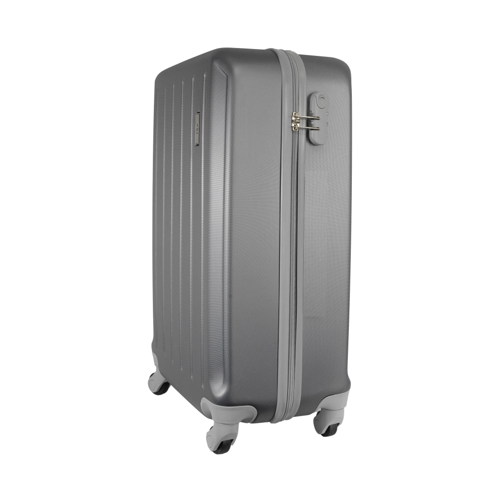 Mala de Bordo Abs para Viagem Ika Scorpion Cadeado Embutido Rodas Giro 360º Cinza
