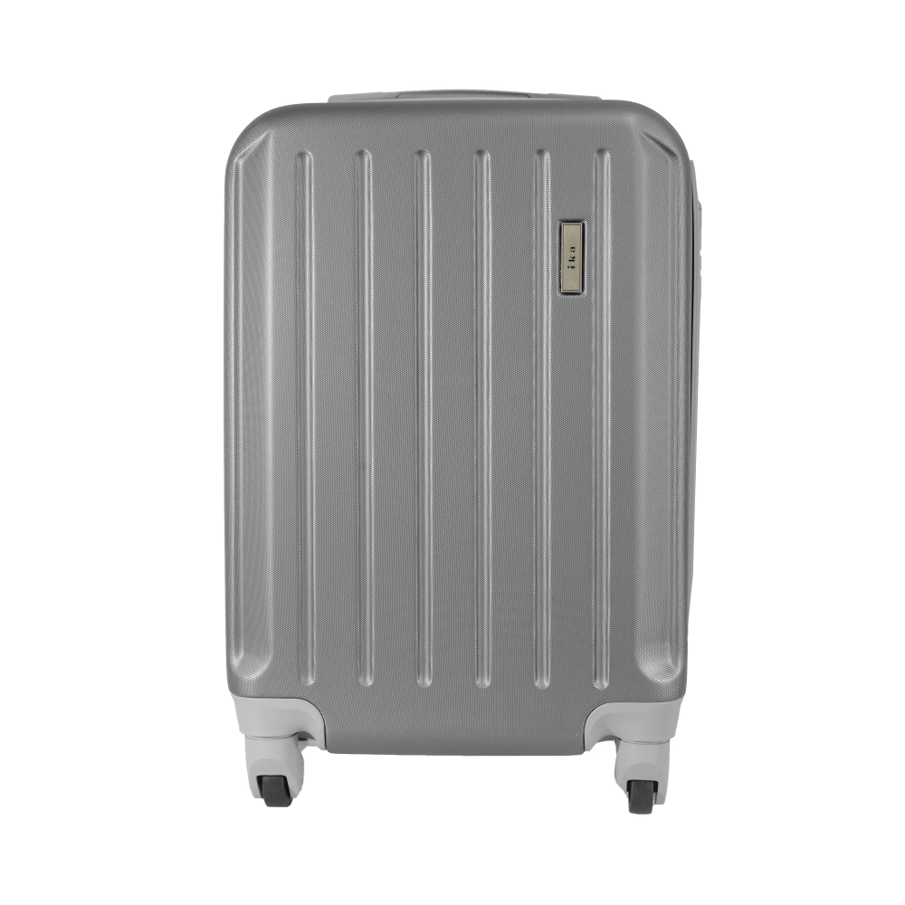 Mala de Bordo Abs para Viagem Ika Scorpion Cadeado Embutido Rodas Giro 360º Cinza