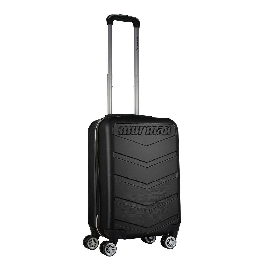 Mala de Bordo Abs para Viagem Mormaii MOR-1542 Cadeado Integrado Rodas Duplas Giro 360 Preta