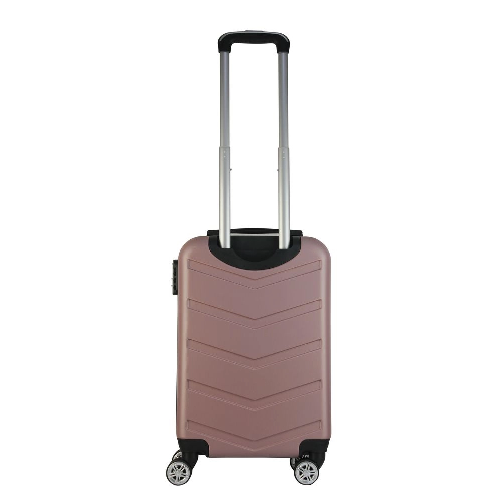 Mala de Bordo Abs para Viagem Mormaii MOR-1542 Cadeado Integrado Rodas Duplas Giro 360 Rose