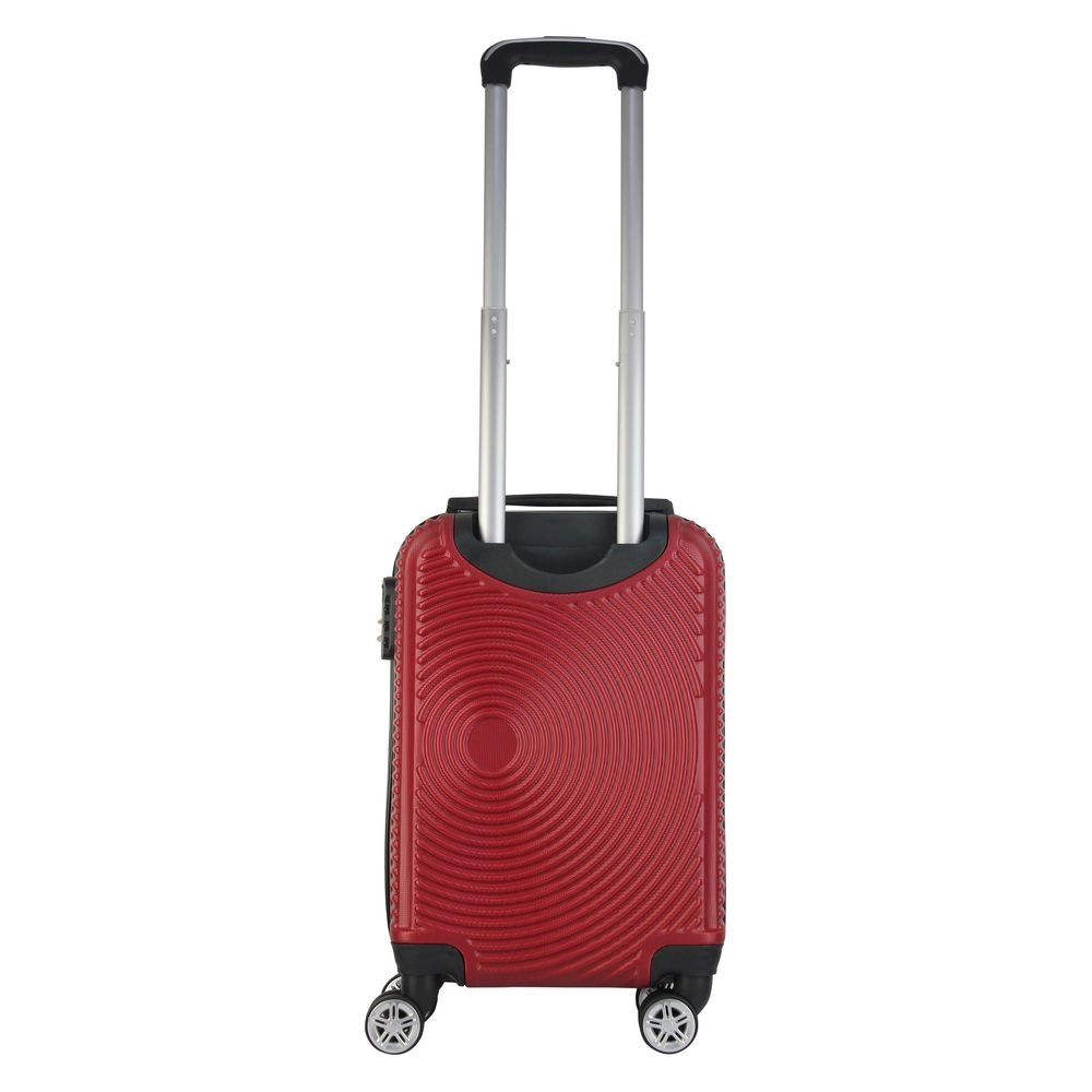 Mala de Bordo Abs para Viagem Viaggio Via-1920 Cadeado Integrado Rodas Duplas Giro 360 Vinho