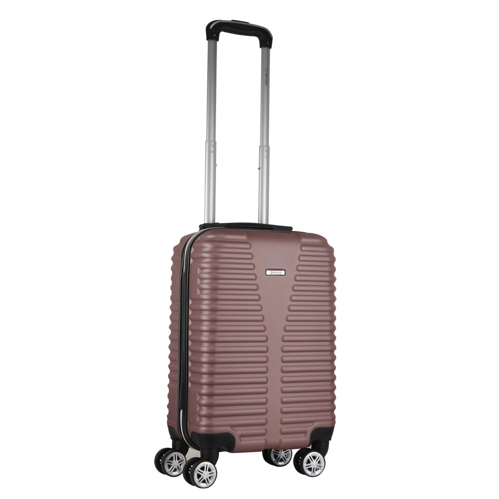 Mala de Bordo Abs para Viagem Viaggio VIA-1921 Cadeado Integrado Rodas Duplas Giro 360 Rose