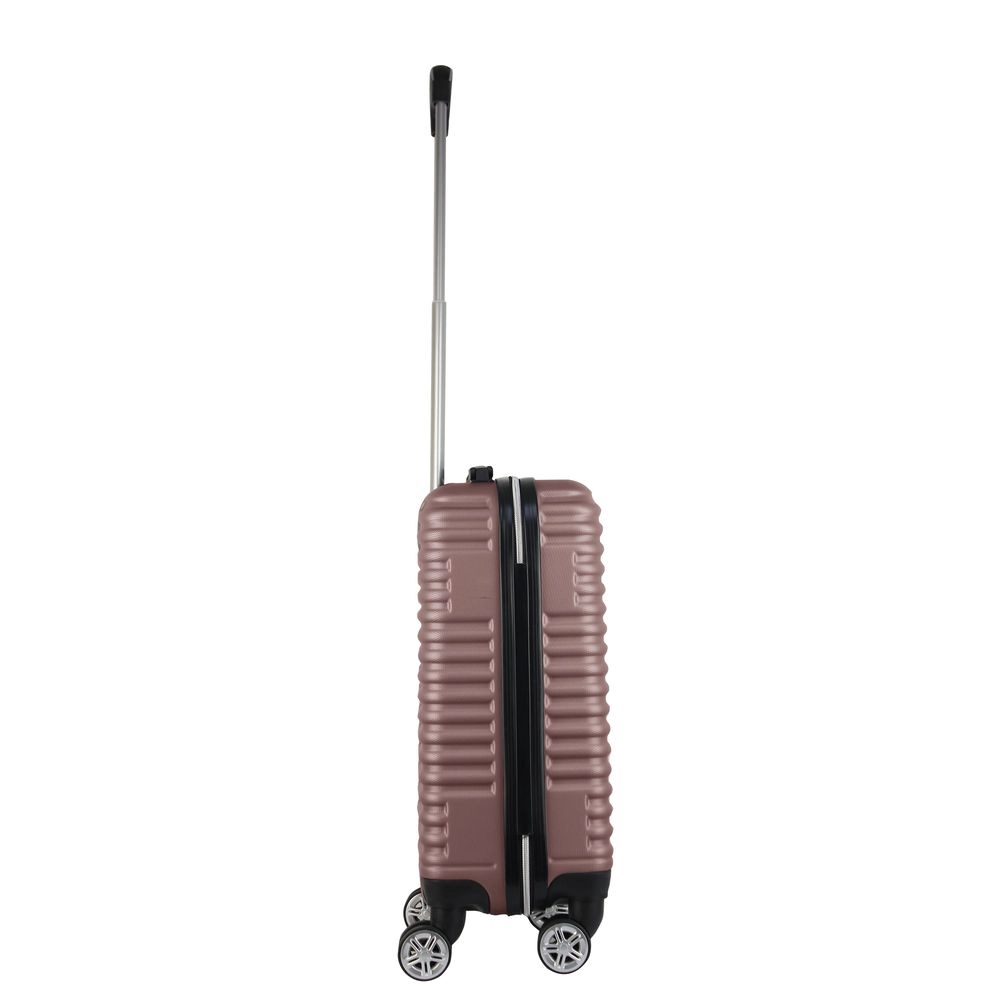 Mala de Bordo Abs para Viagem Viaggio VIA-1921 Cadeado Integrado Rodas Duplas Giro 360 Rose