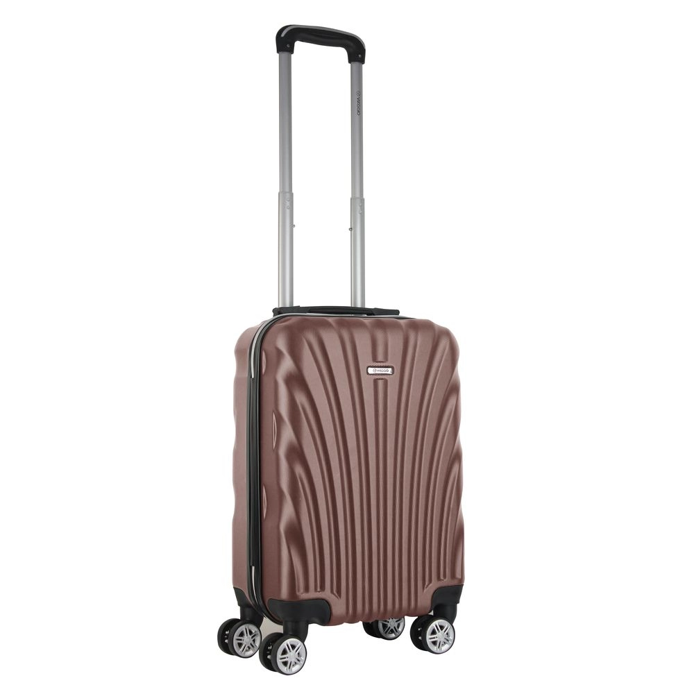 Mala de Bordo Abs para Viagem Viaggio VIA-1922 Cadeado Integrado Rodas Duplas Giro 360 Rose