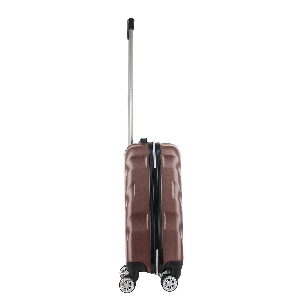 Mala de Bordo Abs para Viagem Viaggio VIA-1922 Cadeado Integrado Rodas Duplas Giro 360 Rose