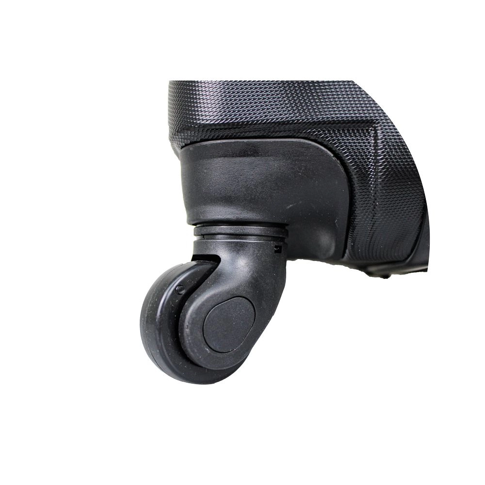 Mala de Bordo Abs para Viagem Yins 21166 Cadeado Integrado Rodas 360º Preta Tam Pp